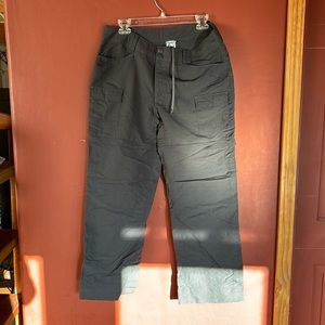 North Face Zip Off hiking pants, Women’s 12, Charcoal Gray